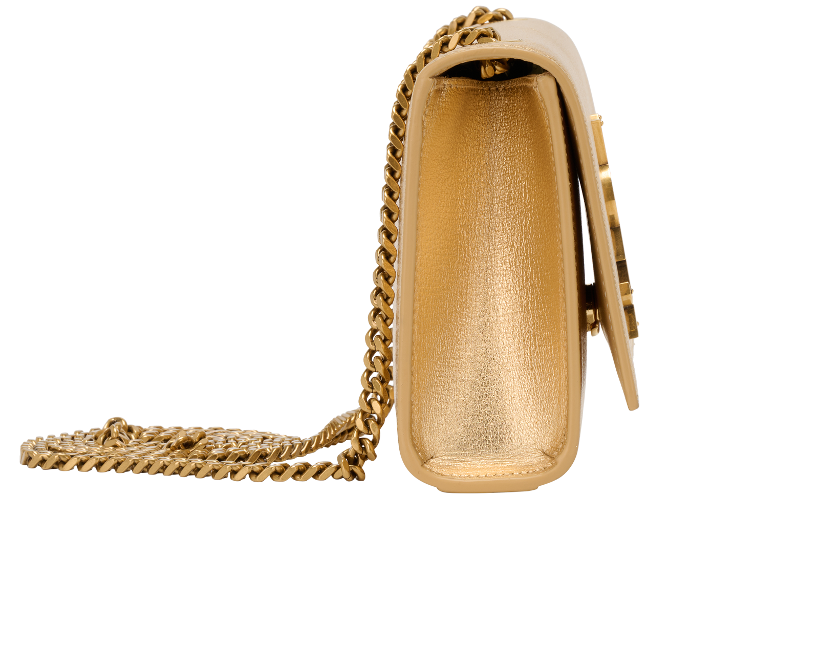 Small Kate, &pound;895, Handbags, Gold, Leather, Side view